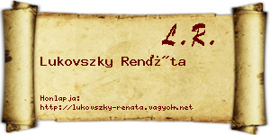 Lukovszky Renáta névjegykártya