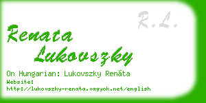 renata lukovszky business card