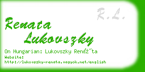 renata lukovszky business card